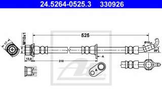 Przewód hamulcowy elastyczny ATE 24.5264-0525.3