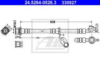 Przewód hamulcowy elastyczny ATE 24.5264-0526.3