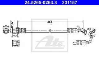 Przewód hamulcowy elastyczny ATE 24.5265-0263.3