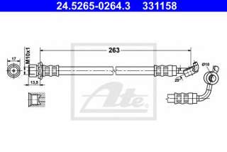 Przewód hamulcowy elastyczny ATE 24.5265-0264.3