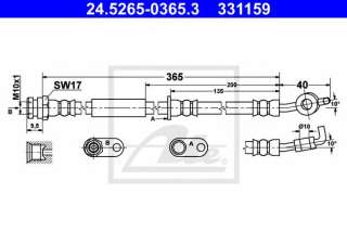 Przewód hamulcowy elastyczny ATE 24.5265-0365.3