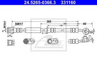 Przewód hamulcowy elastyczny ATE 24.5265-0366.3