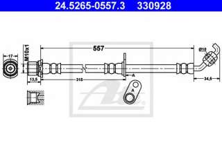 Przewód hamulcowy elastyczny ATE 24.5265-0557.3