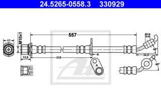 Przewód hamulcowy elastyczny ATE 24.5265-0558.3