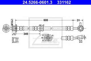 Przewód hamulcowy elastyczny ATE 24.5266-0601.3