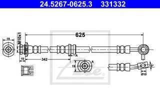 Przewód hamulcowy elastyczny ATE 24.5267-0625.3