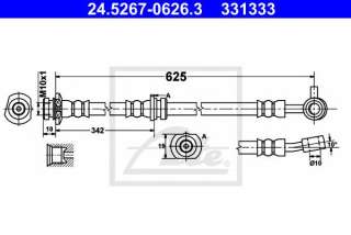 Przewód hamulcowy elastyczny ATE 24.5267-0626.3