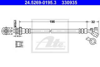 Przewód hamulcowy elastyczny ATE 24.5269-0195.3
