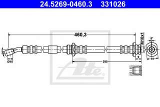 Przewód hamulcowy elastyczny ATE 24.5269-0460.3