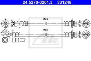 Przewód hamulcowy elastyczny ATE 24.5270-0201.3