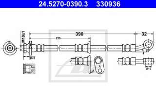 Przewód hamulcowy elastyczny ATE 24.5270-0390.3