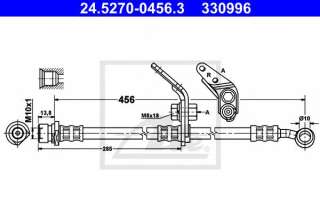 Przewód hamulcowy elastyczny ATE 24.5270-0456.3