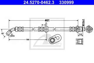 Przewód hamulcowy elastyczny ATE 24.5270-0462.3