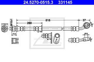 Przewód hamulcowy elastyczny ATE 24.5270-0515.3