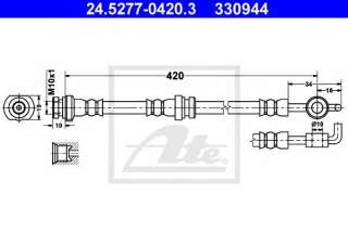 Przewód hamulcowy elastyczny ATE 24.5277-0420.3