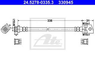 Przewód hamulcowy elastyczny ATE 24.5278-0335.3