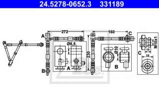 Przewód hamulcowy elastyczny ATE 24.5278-0652.3