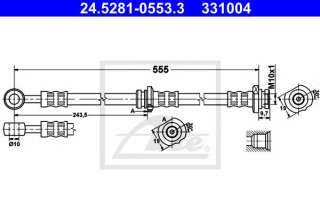 Przewód hamulcowy elastyczny ATE 24.5281-0553.3