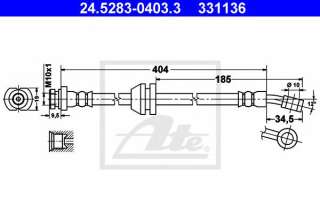 Przewód hamulcowy elastyczny ATE 24.5283-0403.3