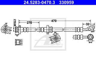 Przewód hamulcowy elastyczny ATE 24.5283-0470.3