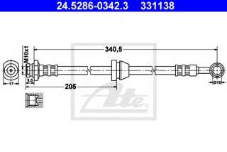 Przewód hamulcowy elastyczny ATE 24.5286-0342.3