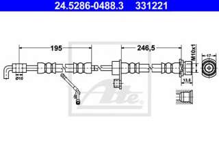 Przewód hamulcowy elastyczny ATE 24.5286-0488.3