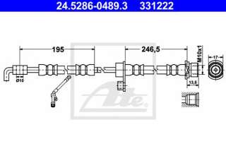 Przewód hamulcowy elastyczny ATE 24.5286-0489.3