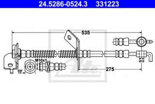 Przewód hamulcowy elastyczny ATE 24.5286-0524.3