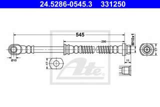 Przewód hamulcowy elastyczny ATE 24.5286-0545.3