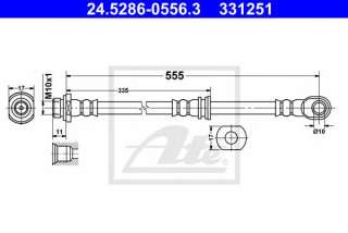 Przewód hamulcowy elastyczny ATE 24.5286-0556.3