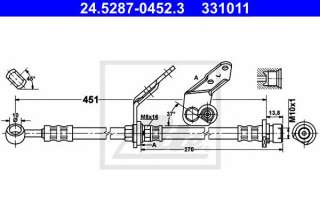 Przewód hamulcowy elastyczny ATE 24.5287-0452.3