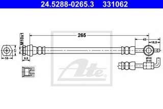 Przewód hamulcowy elastyczny ATE 24.5288-0265.3