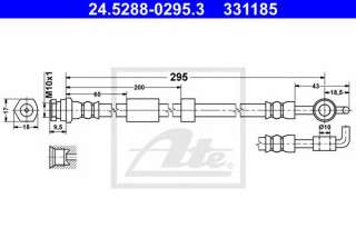 Przewód hamulcowy elastyczny ATE 24.5288-0295.3