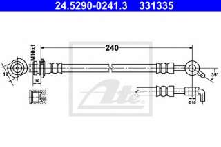 Przewód hamulcowy elastyczny ATE 24.5290-0241.3
