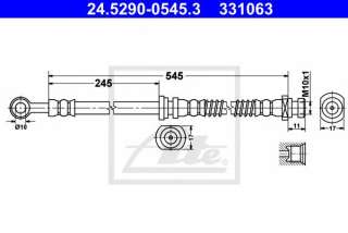 Przewód hamulcowy elastyczny ATE 24.5290-0545.3