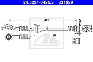 Przewód hamulcowy elastyczny ATE 24.5291-0425.3