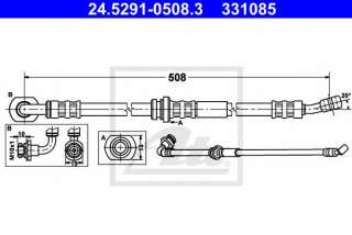 Przewód hamulcowy elastyczny ATE 24.5291-0508.3