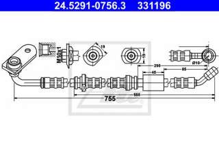 Przewód hamulcowy elastyczny ATE 24.5291-0756.3