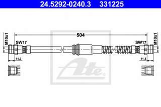 Przewód hamulcowy elastyczny ATE 24.5292-0240.3