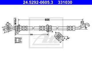 Przewód hamulcowy elastyczny ATE 24.5292-0605.3