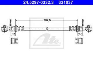 Przewód hamulcowy elastyczny ATE 24.5297-0332.3
