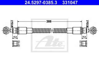 Przewód hamulcowy elastyczny ATE 24.5297-0385.3