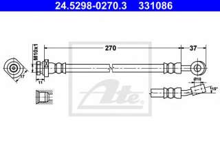 Przewód hamulcowy elastyczny ATE 24.5298-0270.3