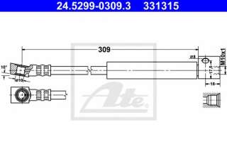 Przewód hamulcowy elastyczny ATE 24.5299-0309.3