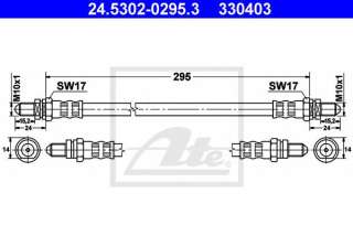 Przewód hamulcowy elastyczny ATE 24.5302-0295.3