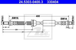 Przewód hamulcowy elastyczny ATE 24.5303-0400.3