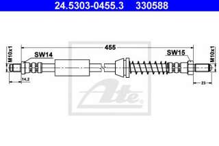 Przewód hamulcowy elastyczny ATE 24.5303-0455.3
