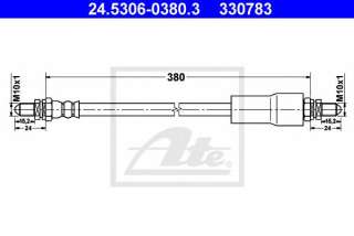 Przewód hamulcowy elastyczny ATE 24.5306-0380.3
