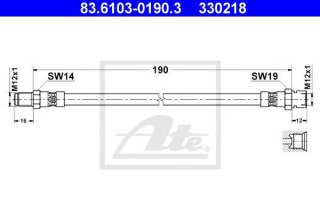 Przewód hamulcowy elastyczny ATE 83.6103-0190.3