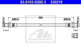 Przewód hamulcowy elastyczny ATE 83.6103-0200.3
